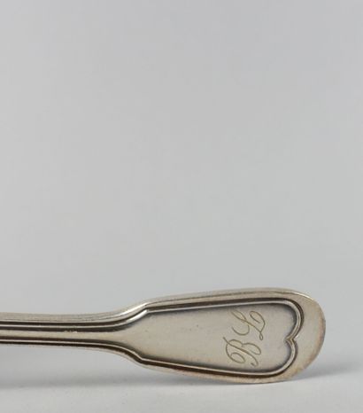 null ERCUIS

Twelve coffee spoons in silver plated metal, numbered BL