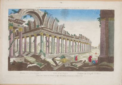 null Six optical views including : 

- Theatre decoration representing the Gardens...