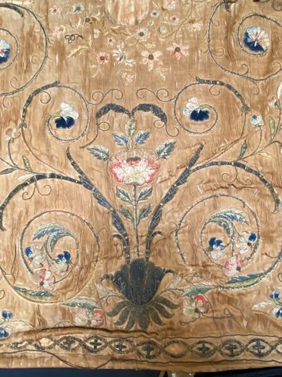 null Embroidered silk antependium 

17th-18th centuries

Accidents and missing p...