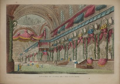 null Six optical views including : 

- Theatre decoration representing the Gardens...