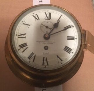 null Marine Clock Henry Browne & Son Ltd Barking & London

(Key and balance whee...