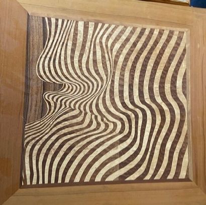 null JLCDEVEAUX 

Abstract composition 

Signed and numbered 1/2

Inlaid wood panel...