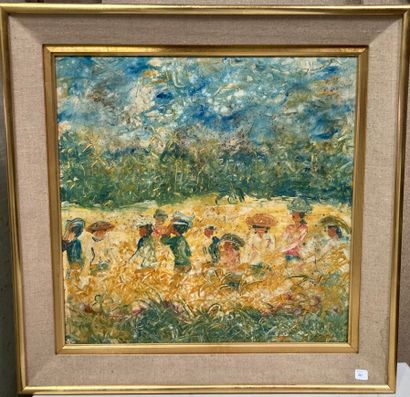 null Modern School

Walkers in the Fields

Oil on canvas

(Accidents, scattered black...