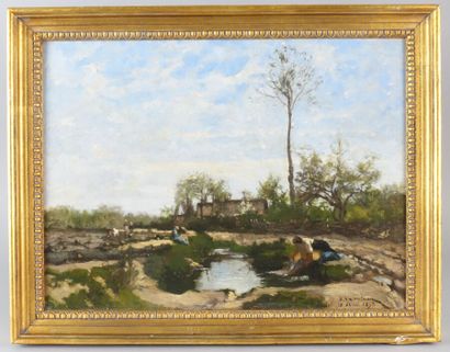 null Hector HANOTEAU (1823-1890)

The wash house

Oil on canvas, signed and dated...