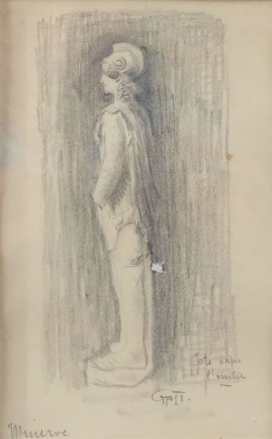 null Gustave CANTIN (1881-1967)

Minerva of Poitiers, circa 1914

Graphite drawing,...