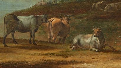  Attributed to Jean-Baptiste BENARD (1752- after 1798) 
Herd at Rest by the Water...