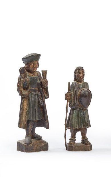 null Travail du XIXe siècle

Réunion de deux statues en bois figurant deux pélerins...