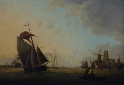 null Attributed to Jan Van OS (Middelharnis 1744-The Hague 1808)

Sailing boats off...