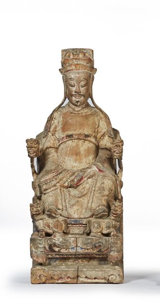 CHINE - Époque MING (1368-1644) 
Statue de...
