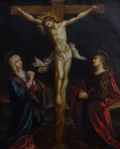 null École anversoise vers 1620

Crucifixion entre Saint Jean et Marie

Cuivre parqueté

Haut....
