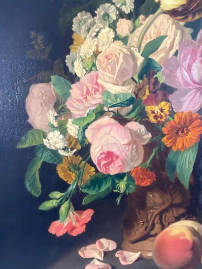 null Auguste MALPERTUY (1823-1897)

Bouquet de fleurs dans un vase posé sur un entablement...