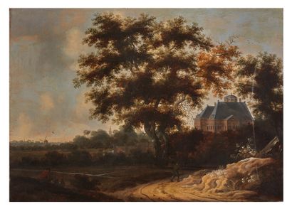  Pieter COSIJN (Rijswick 1630-La Haye 1667) 
Le château de Huis Ten Bosch vu depuis...