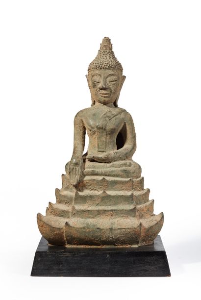 LAOS - XIXe siècle 
Statuette de bouddha...