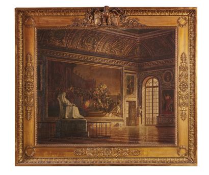  Attributed to Léopold DELBEKE (1866-1932) 
Napoleonic Hall at the Palace of Versailles...
