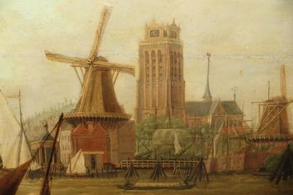 null Attribué à Jan Van OS (Middelharnis 1744-La Haye 1808)

Voiliers au large d'un...