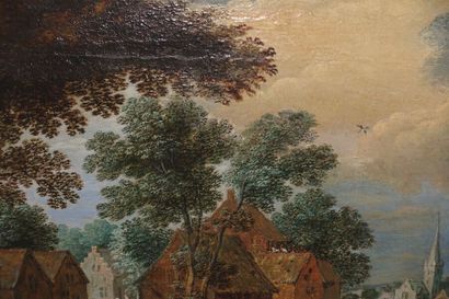 null Attributed to Martin RYCKAERT (1587-1631)

Village by the water

Oak panel,...