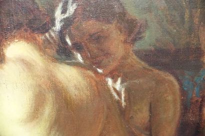  Fernand-Lucien BIVEL (1888-1950) 
La Toilette 
Huile sur toile, signée en bas à...