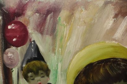 null Nino GIUFFRIDA (né en 1924)

Deux garçons, masques et fleurs

Huile sur toile,...