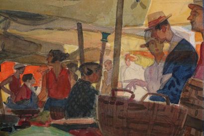 null Tony MINARTZ (1870-1944)

Scène de marché

Aquarelle, porte le cachet de l'atelier...