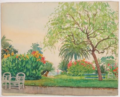 Tony MINARTZ (1870-1944) 
Parc verdoyant...