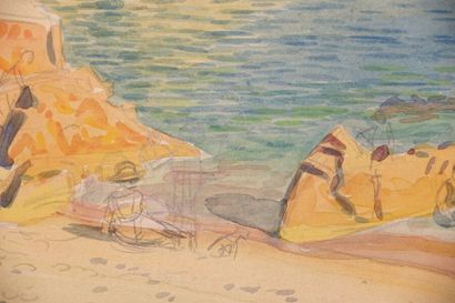 null Tony MINARTZ (1870-1944)

Esquisse de baigneurs au creux des rochers

Aquarelle,...