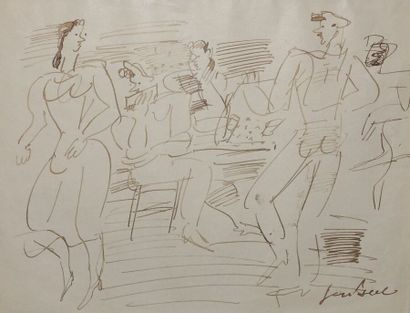 null GEN PAUL (1895-1975)

Scène de bar

Dessin à la plume, signée en bas à droite

Haut....