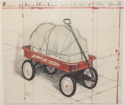 CHRISTO (1935-2020) 
Package on Radio Flyer...