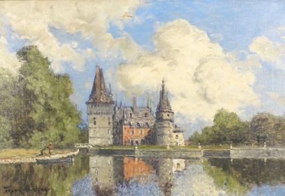 null FRANK-BOGGS (1855-1926)

Vue du Château de Maintenon

Huile sur toile, signée...