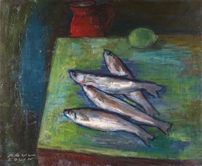 null Paul COLIN (1892-1985)

Nature morte aux poissons et citron

Huile sur toile,...