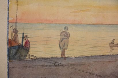 null Tony MINARTZ (1870-1944)

Plage animée au coucher de soleil

Aquarelle, porte...