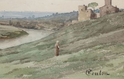null Paul-Frédéric-Léo COULON (1830-1897)

Campagne italienne

Aquarelle, signée...