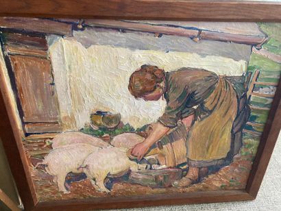 null François JACQUES (1877-1937)

Les cochons

Huile sur toile, signée et datée...