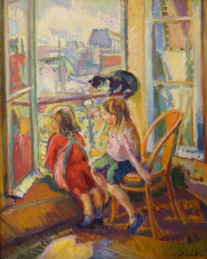 null Nicolas TARKHOFF (1871-1930)

Les enfants à la fenêtre, place du Maine, 1910

Huile...