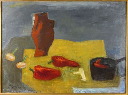 null Paul COLIN (1892-1985)

Nature morte aux poivrons et oignons

Huile sur toile,...