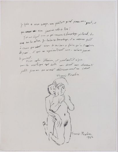 null Francis PICABIA (1979-1953)

Réflexions et dessin d'un couple

Dessin à l'encre,...