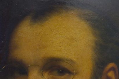  Dans le goût de Gustave COURBET (1819-1877) 
Portrait présumé de Raoul Rigault 
Huile...