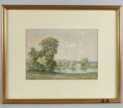 null Paul-Frédéric-Léo COULON (1830-1897)

La maison du lac

Aquarelle, signée en...