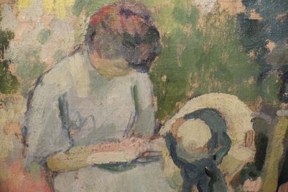 null Henri OTTMANN (1877-1927)

Femme lisant dans un parc 

Huile sur toile à fond...