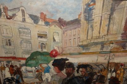 null André DUNOYER DE SEGONZAC (1884-1974)

Terrasse de café

Huile sur toile, signée...