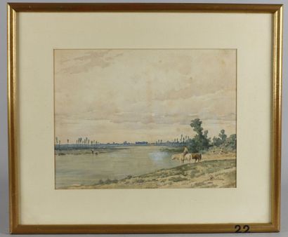 null Paul-Frédéric-Léo COULON (1830-1897)

Bords de fleuve animés en Italie

Aquarelle...