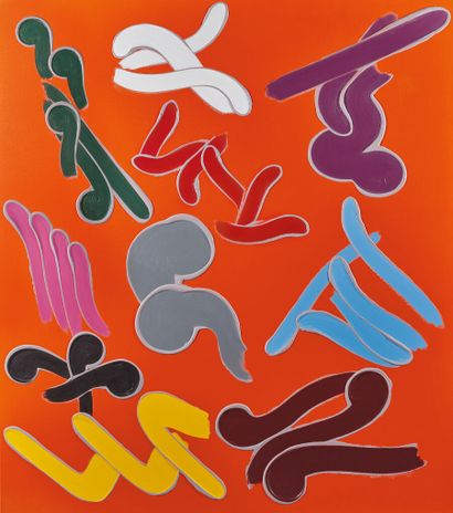 Pierre DUNOYER (né en 1949) 
Orange 
Acrylique,...
