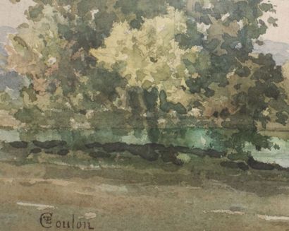 null Paul-Frédéric-Léo COULON (1830-1897)

La maison du lac

Aquarelle, signée en...