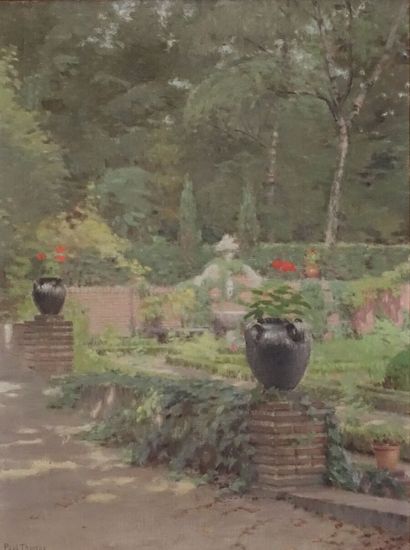 null Paul THOMAS (1859-1910)

Fontaine dans un jardin

Huile sur toile, signée en...