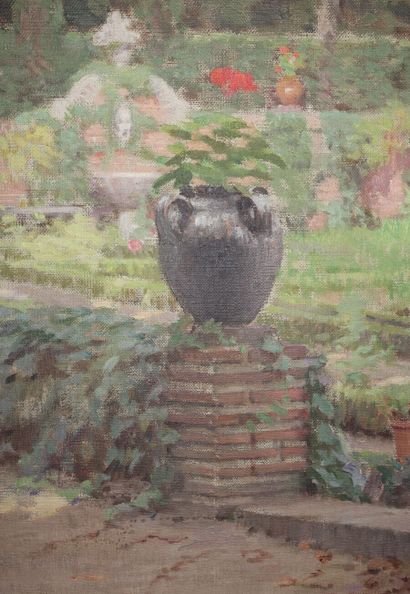 null Paul THOMAS (1859-1910)

Fontaine dans un jardin

Huile sur toile, signée en...