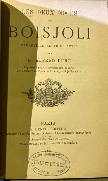 null Suite de 15 livres comprenant : 

- Le Grand Duc de Matapa (Opérette en trois...