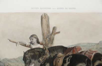 null Ach. Giroux and Sabatier. Horses and dog.

Lithography.

Height : 45 cm. 45...