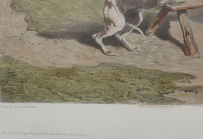 null Ach. Giroux et Sabatier. Chevaux et chien.

Lithographie.

Haut. : 45 cm ; Larg....