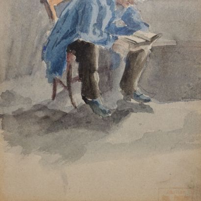 null Hippolyte PETITJEAN (1854-1929)

Seated man reading

Watercolor on paper, bears...