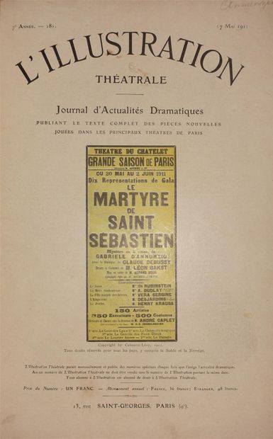 null L'Illustration théâtrale. Journal of dramatic news. Three volumes. 1911.