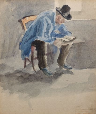 null Hippolyte PETITJEAN (1854-1929)

Seated man reading

Watercolor on paper, bears...